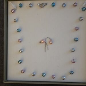 Honora Multicolor Pearl Necklace and Earrings